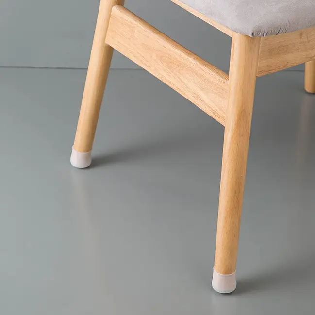 Székláb védő 4db fehér filc talppal kis méretben (chair-leg-cover-felt-round-white-small)