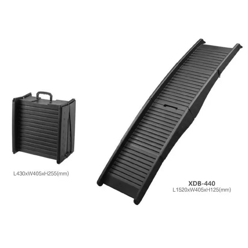 Összecsukható kutyarámpa, rámpa kisállatoknak fekete színben (XDB-440-pet-ladder-black)