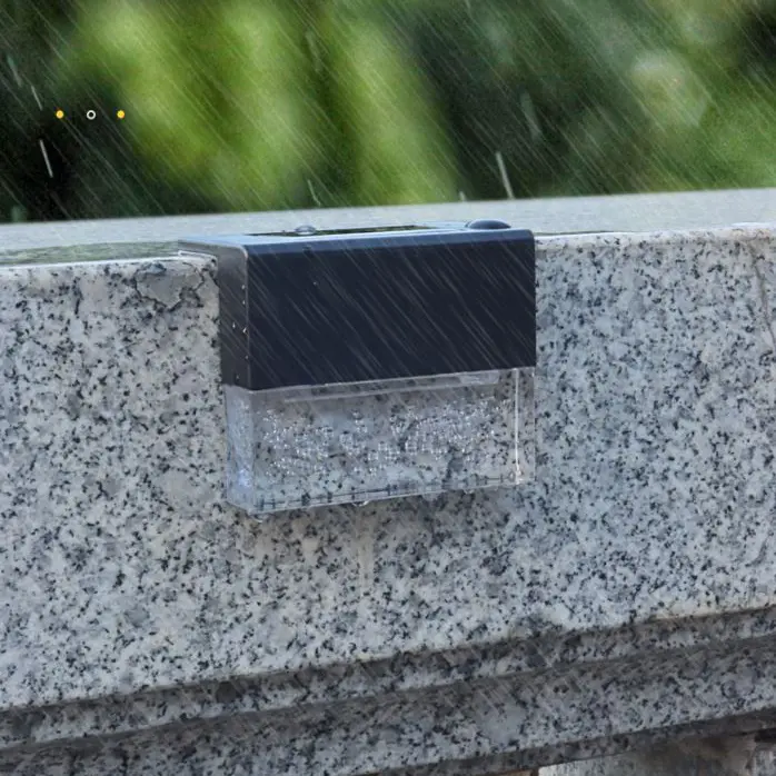 Napelemes RGB kültéri lépcső lámpa, lépcsővilágítás 4db-os vízálló (SL-6156-solar-deck-lamp)