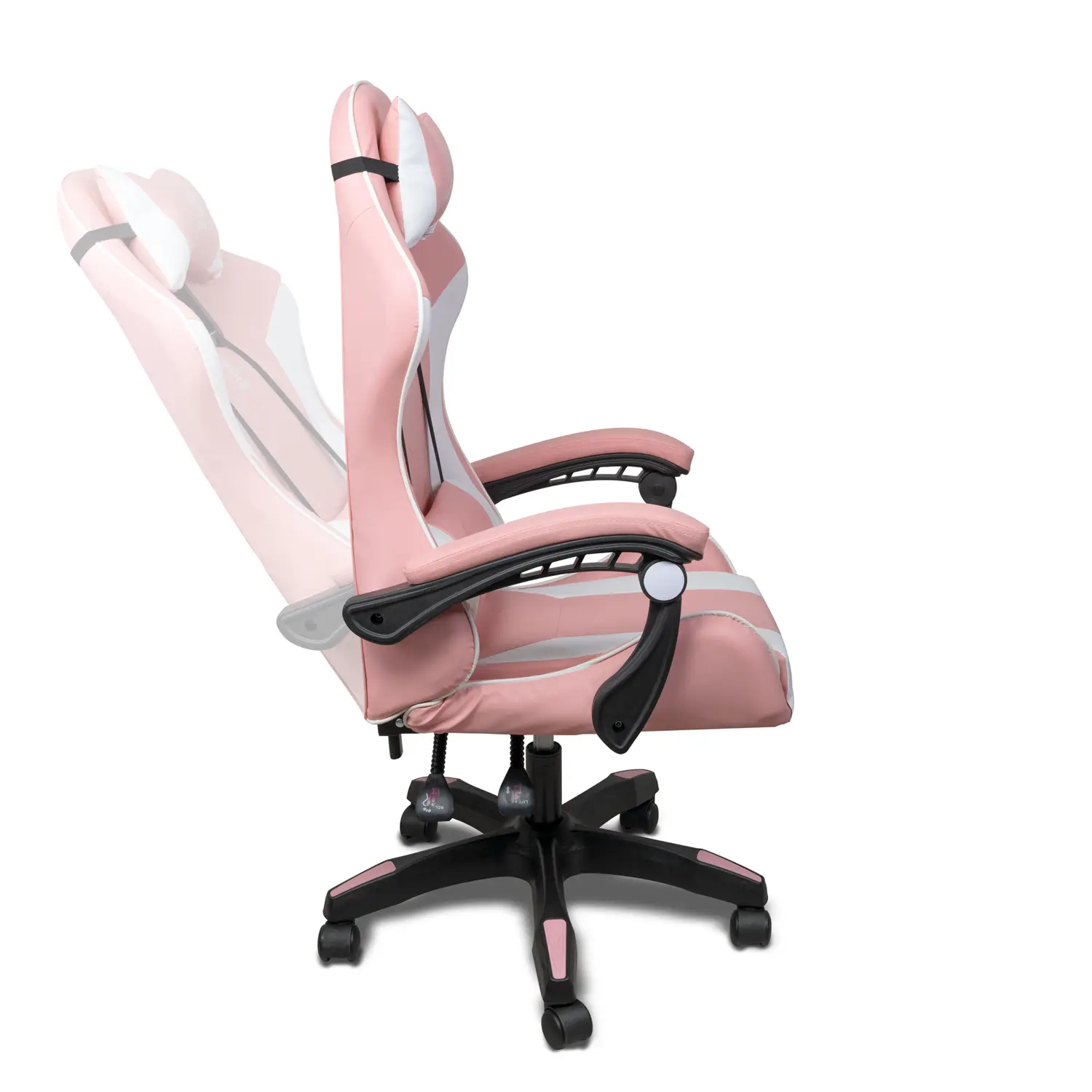 Warrior gamer szék, forgószék fehér-rózsaszín (GAMER-BASIC-3-WHITE-PINK)