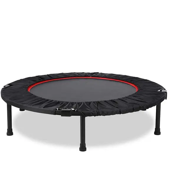 Fitness trambulin kapaszkodóval 100cm, fekete-piros (trampoline-40-red)