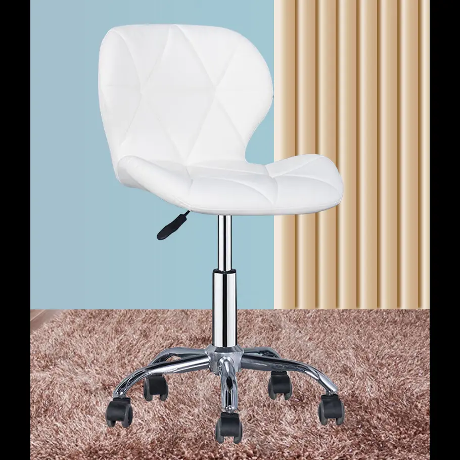 Gurulós szék, irodai szék fehér műbőr 2db-os kiszerelés (GURULÓS-SZÉK-3-FEHÉR)