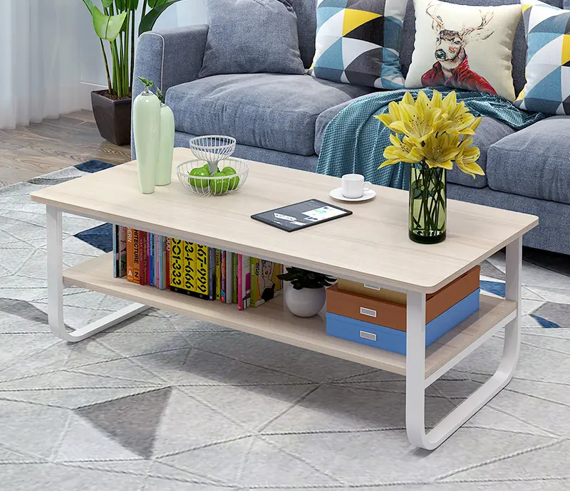 Dohányzóasztal bézs színben 120x60x42cm (UCA126-BEIGE)