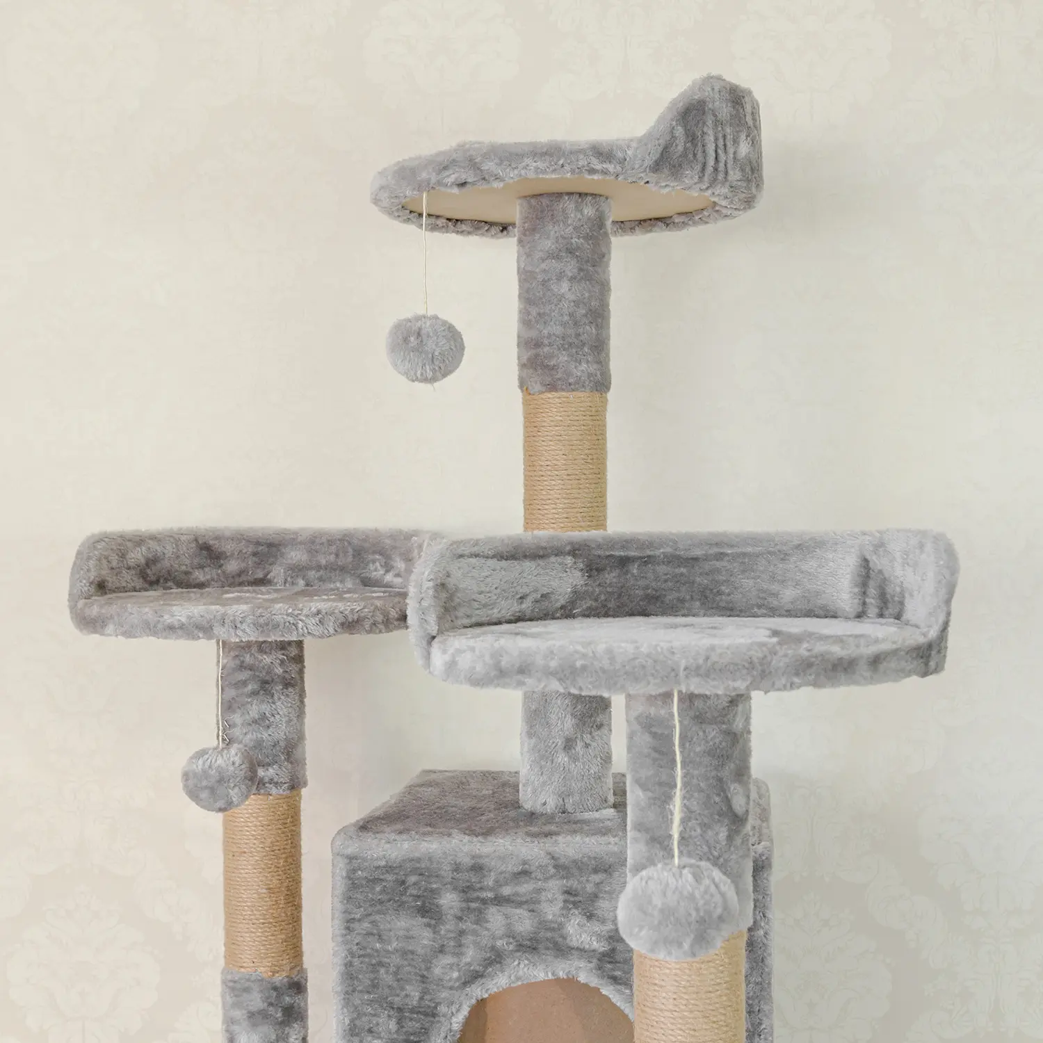 Macskabútor, macskafa sokszintes 185cm (ST002-LIGHT-GREY) kaparófa
