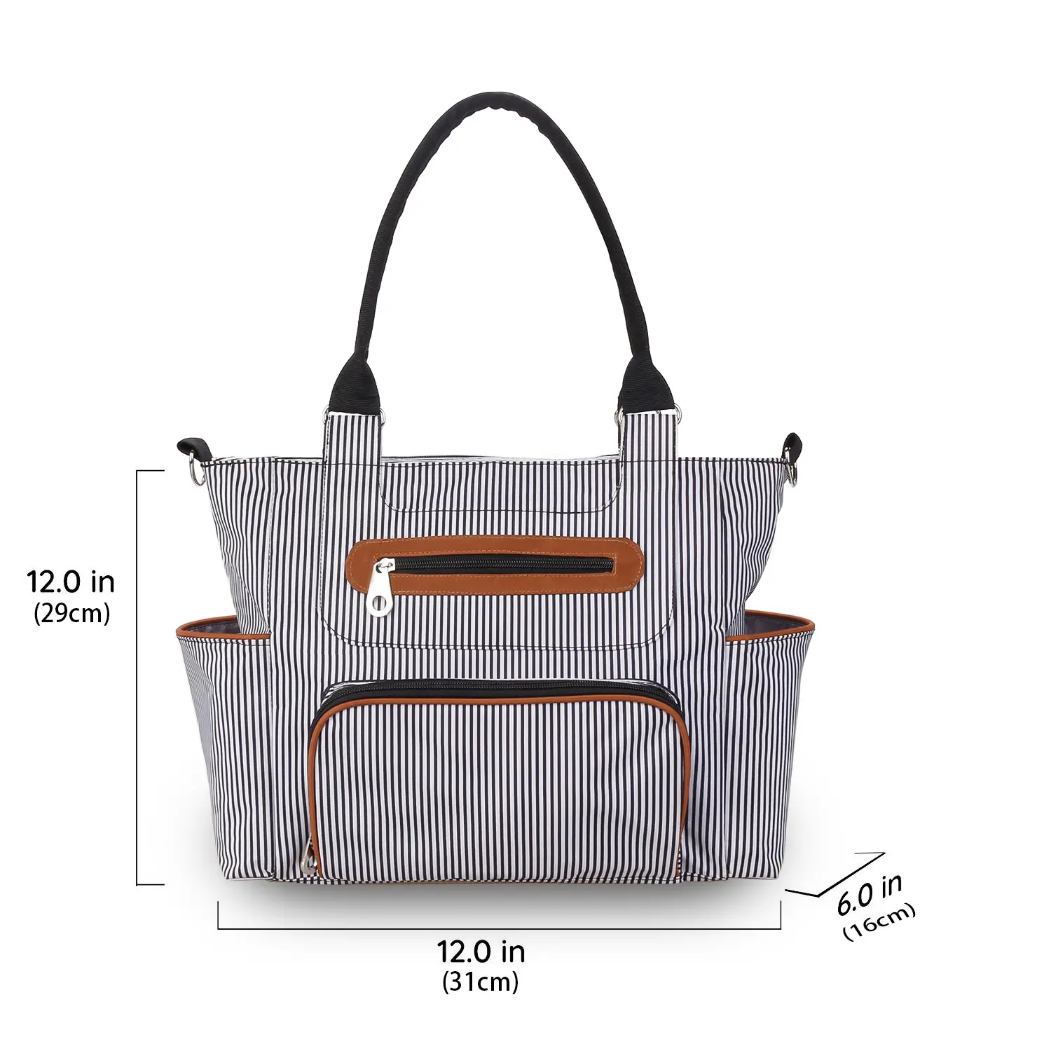 Pelenkázó válltáska, pelenkázótáska készlet szürke, csíkos (diaper-bag-set-grey)