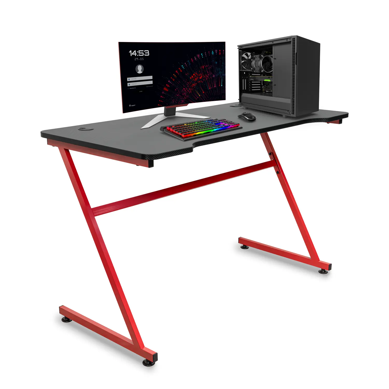 Gamer asztal 120x60cm piros (YD0604-RED)