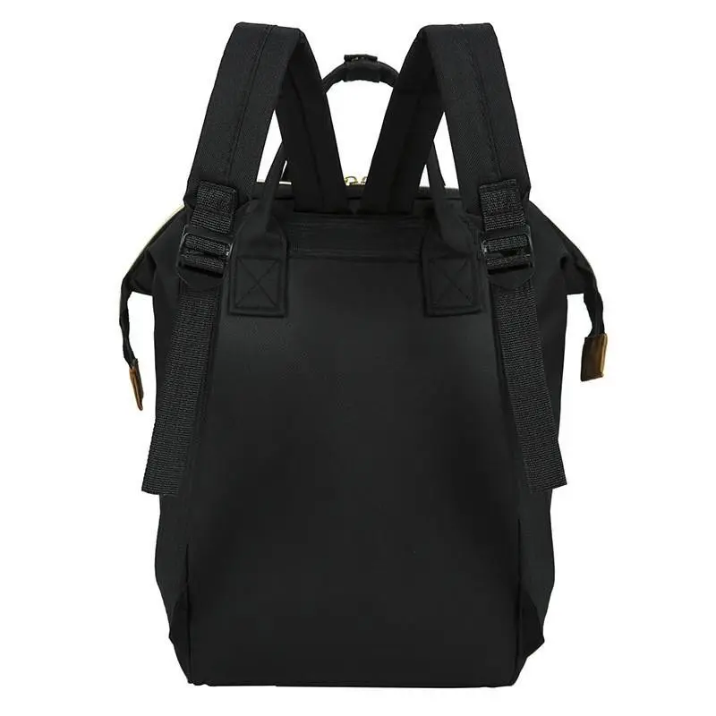 Pelenkázó hátizsák, pelenkázótáska pöttyös fekete-sárga (diaper-bag-dotted-yellow)