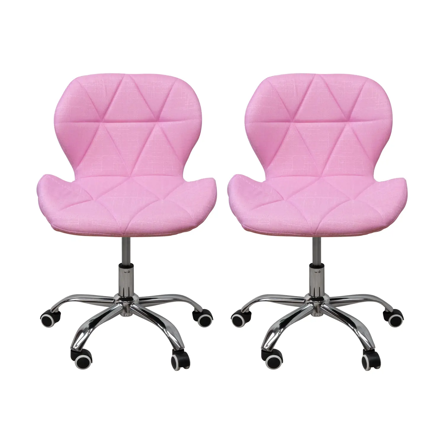 Gurulós szék, irodai szék rózsaszín 2db-os kiszerelés (GURULÓS-SZÉK-2-RÓZSASZÍN)