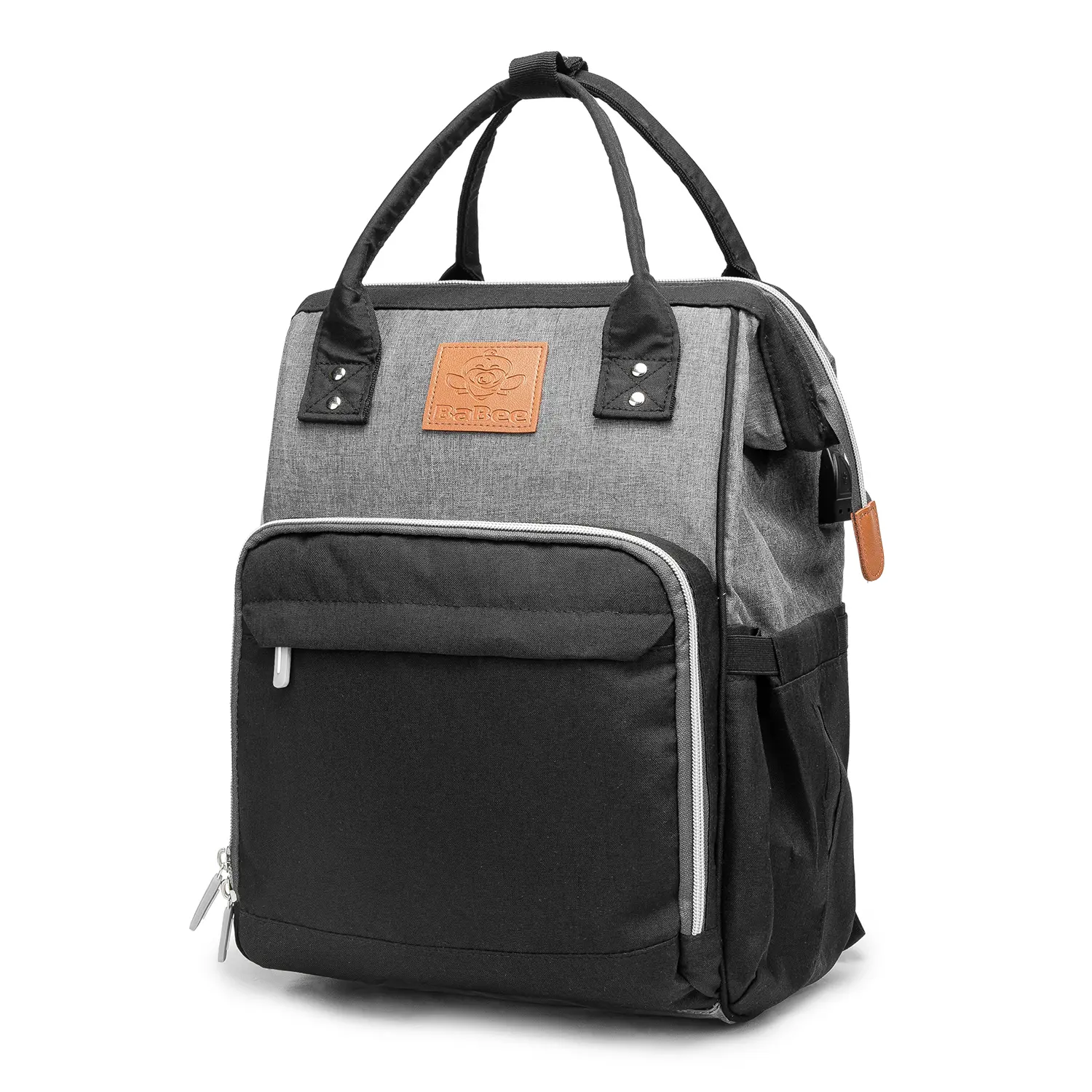 BaBee pelenkázó hátizsák, hátitáska, pelenkázótáska sötétszürke színben (BABEE-M3-DARKGREY)