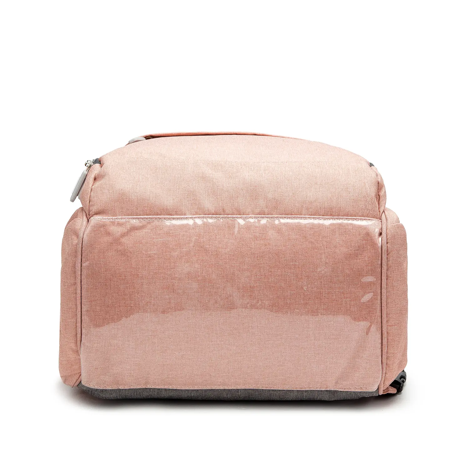 BaBee pelenkázó hátizsák, hátitáska, pelenkázótáska rózsaszín-szürke színben (BABEE-M3-PINK-GREY)