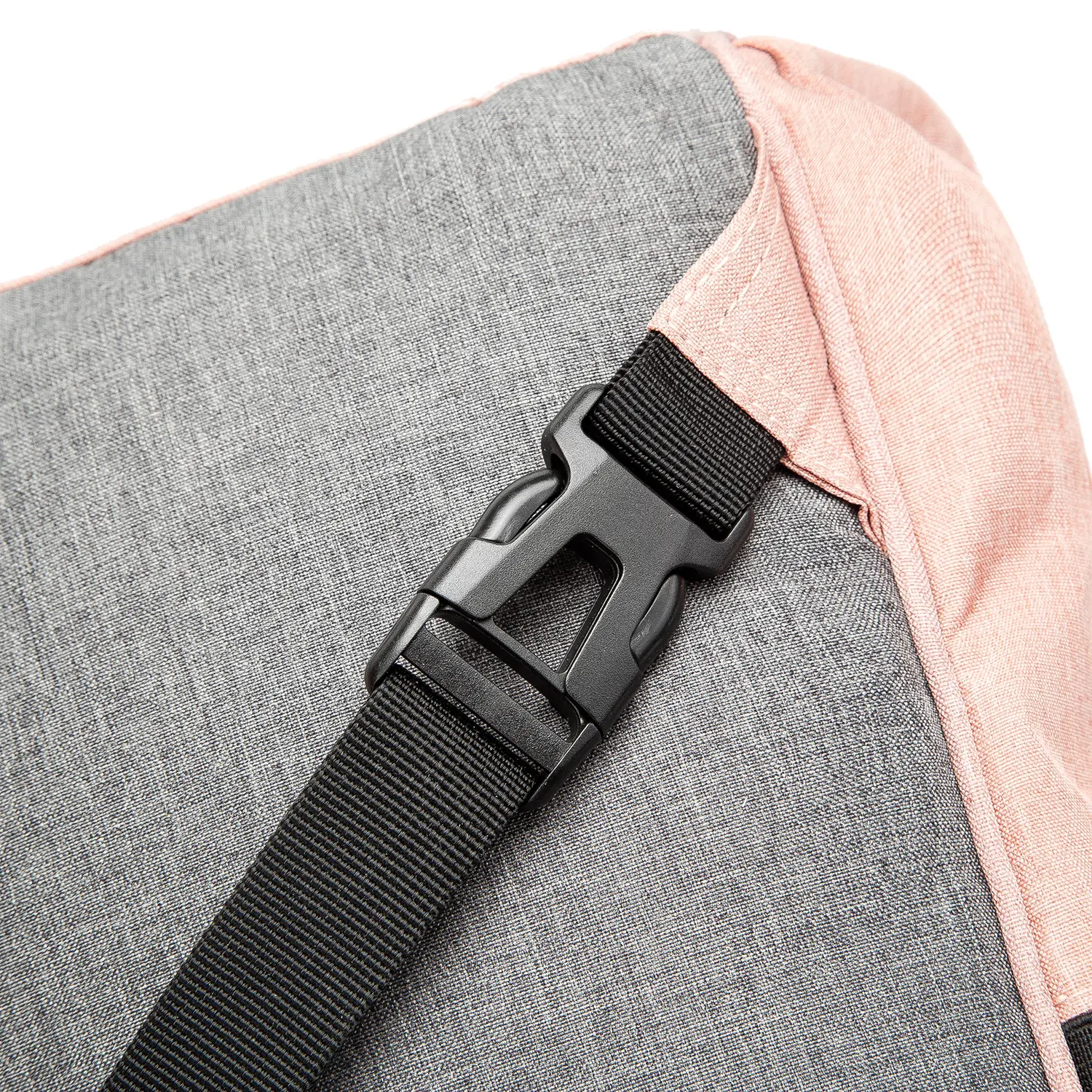 BaBee pelenkázó hátizsák, hátitáska, pelenkázótáska rózsaszín-szürke színben (BABEE-M3-PINK-GREY)