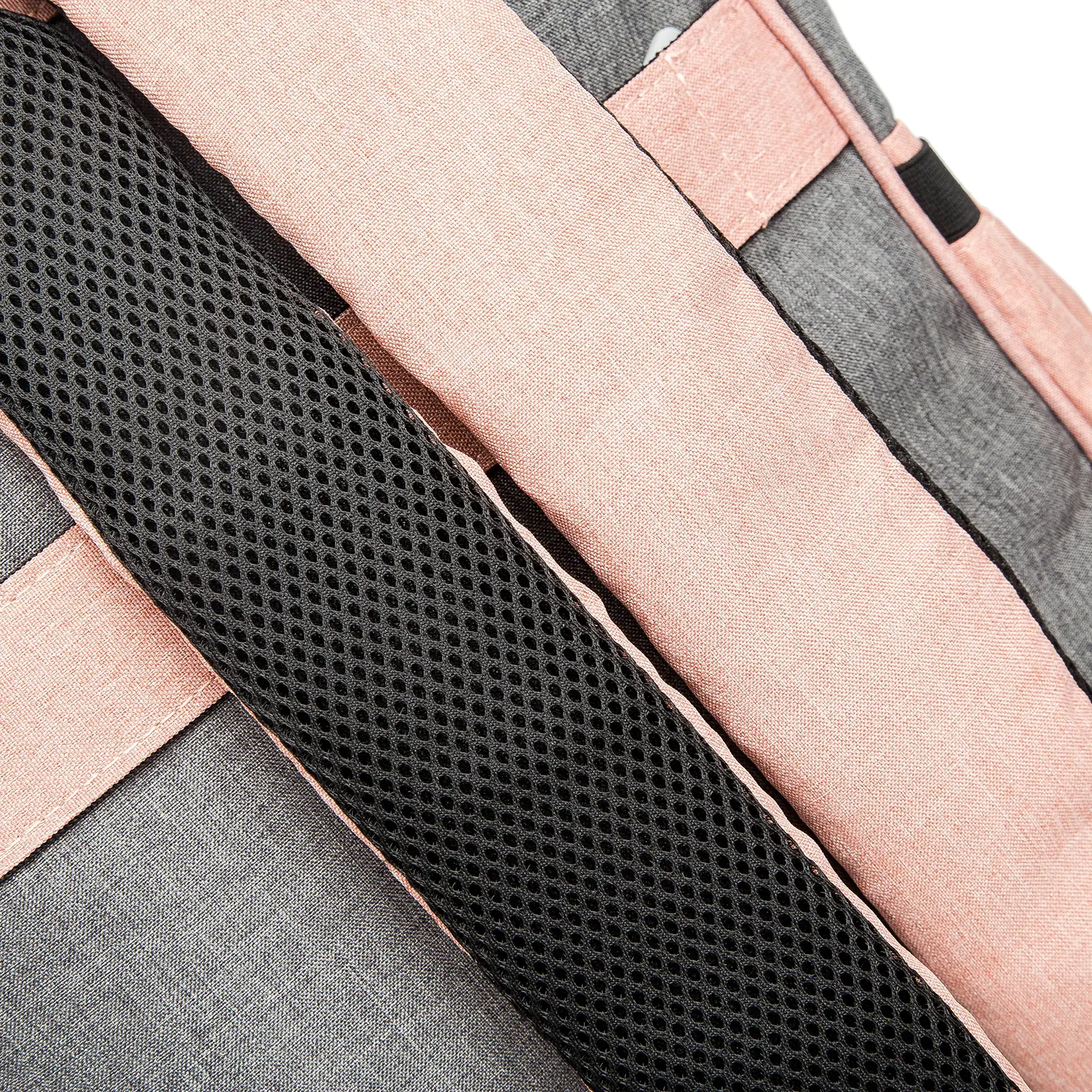 BaBee pelenkázó hátizsák, hátitáska, pelenkázótáska rózsaszín-szürke színben (BABEE-M3-PINK-GREY)