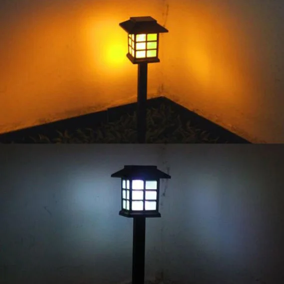 Kültéri napelemes lámpa, kerti LED világítás hideg fényű 2db-os kiszerelés (ZY-1023-COLD)
