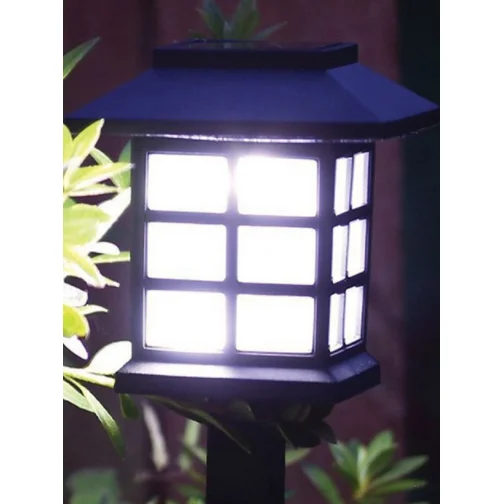 Kültéri napelemes lámpa, kerti LED világítás hideg fényű 2db-os kiszerelés (ZY-1023-COLD)
