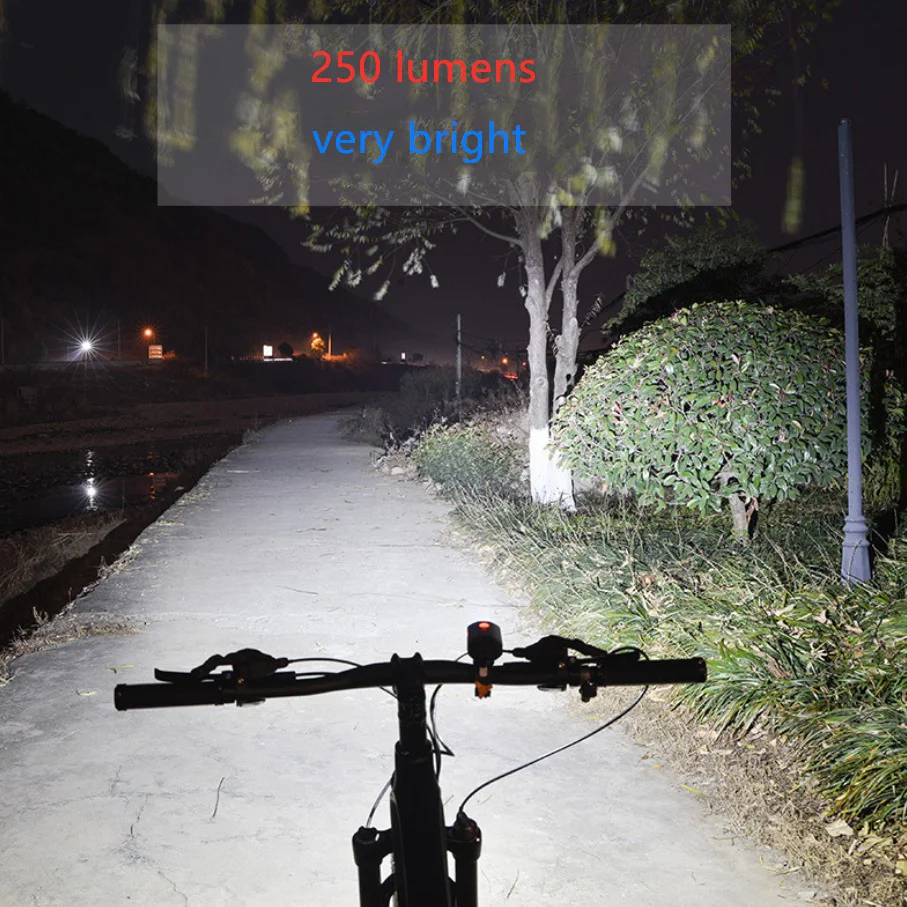Kormányra szerelhető LED biciklilámpa, kerékpár világítás USB töltés, vízálló (MC220)