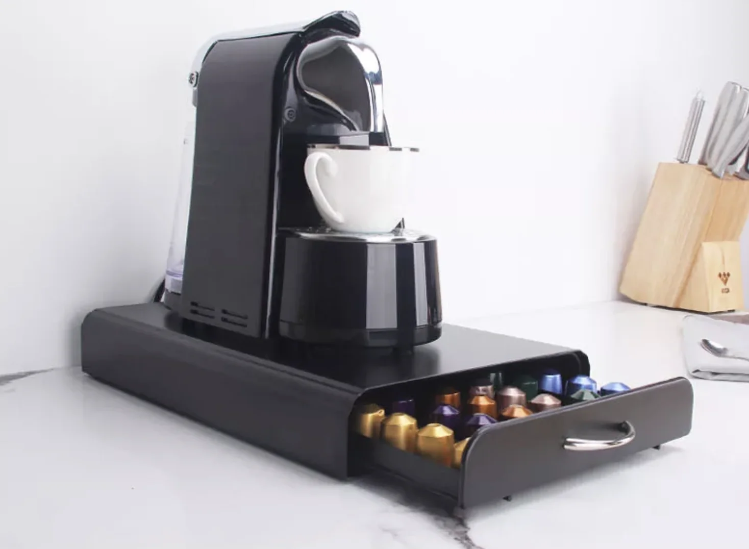 Kávékapszula tartó fiók Nespresso fekete (AN043-60)