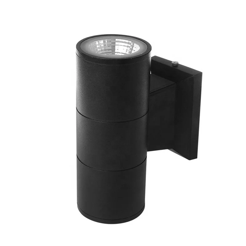 Vonkajšie nástenné LED svietidlo 6W, čierne, vodotesné IP65, teplé svetlo 3000K (1033-BLACK-3000K)