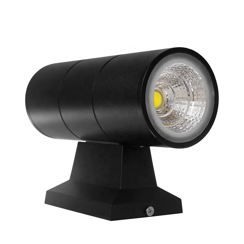Kültéri fali LED lámpa 6W fekete színű IP65 vízálló 3000K meleg fényű (1033-BLACK-3000K)