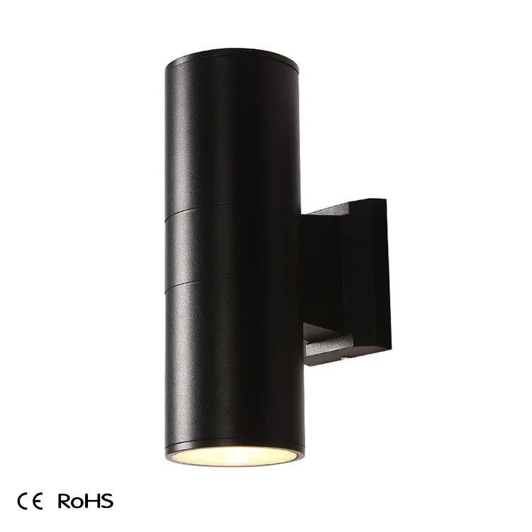 Kültéri fali LED lámpa 6W fekete színű IP65 vízálló 3000K meleg fényű (1033-BLACK-3000K)