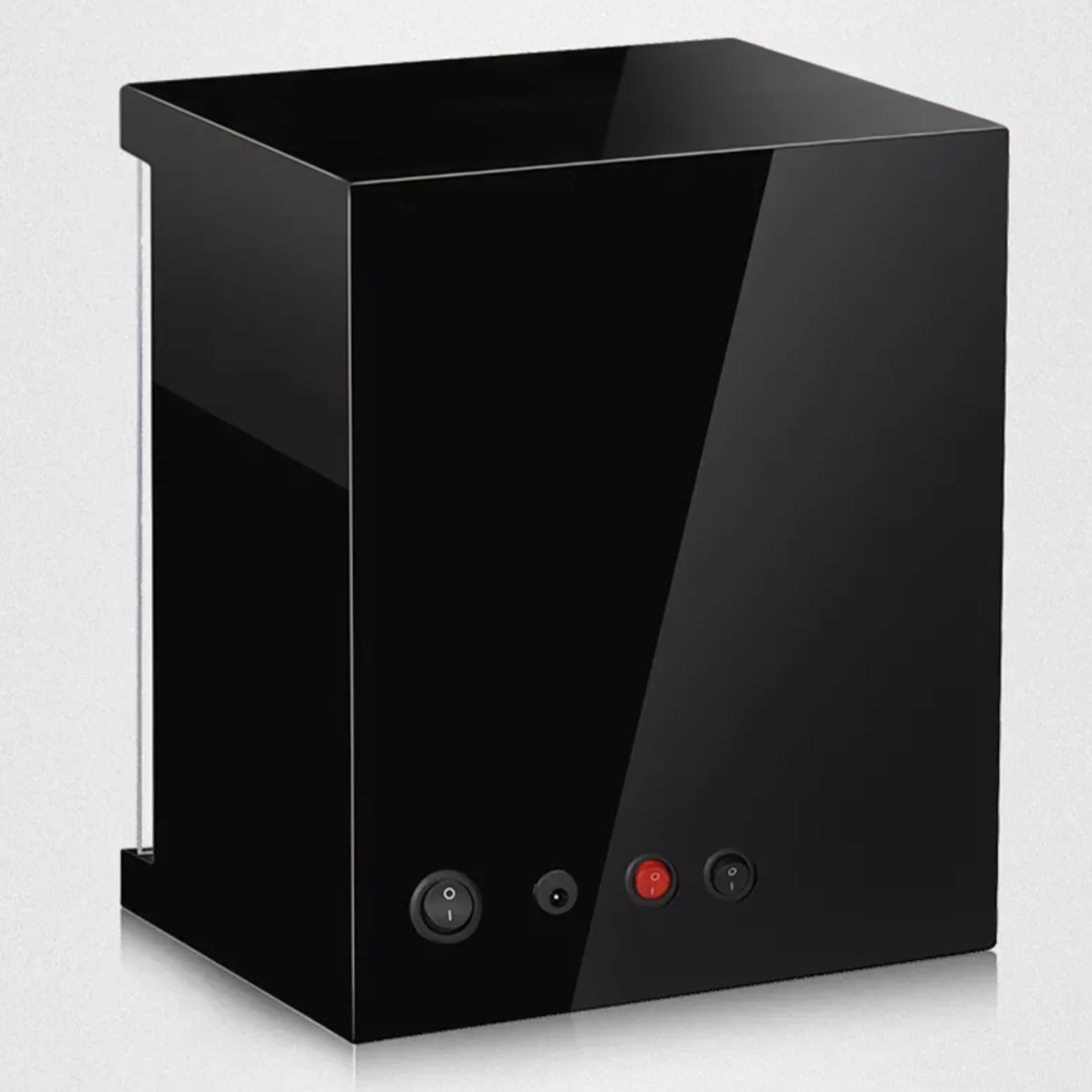 Óraforgató, óratartó doboz 1 karórához fekete színben fekete belsővel (SC6548-BLACK-1)