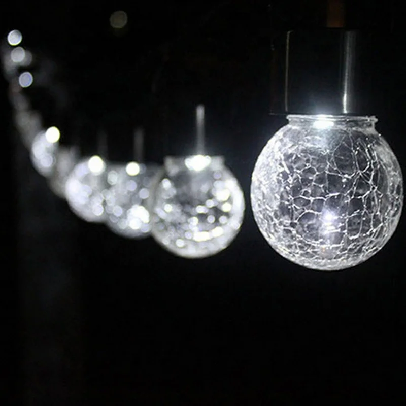 Vonkajšia solárna žiarovka, Záhradné LED závesné svetlo, osvetlenie, transparentné 1ks (HJ-008-TRANSPARENT)