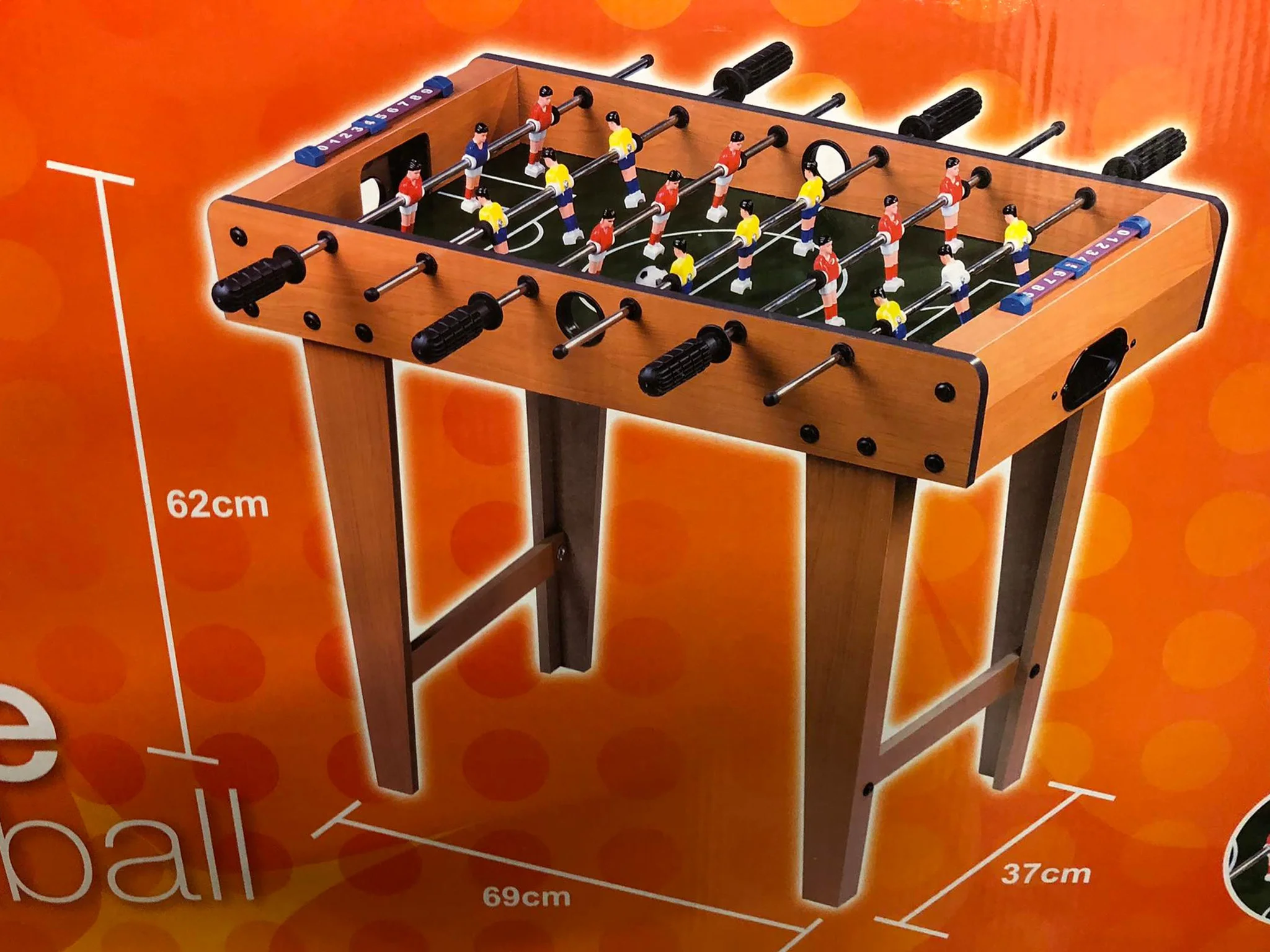 Mini asztali foci, csocsó asztal, csocsóasztal (8029-BIG-WOOD) (ZQ0069-2)