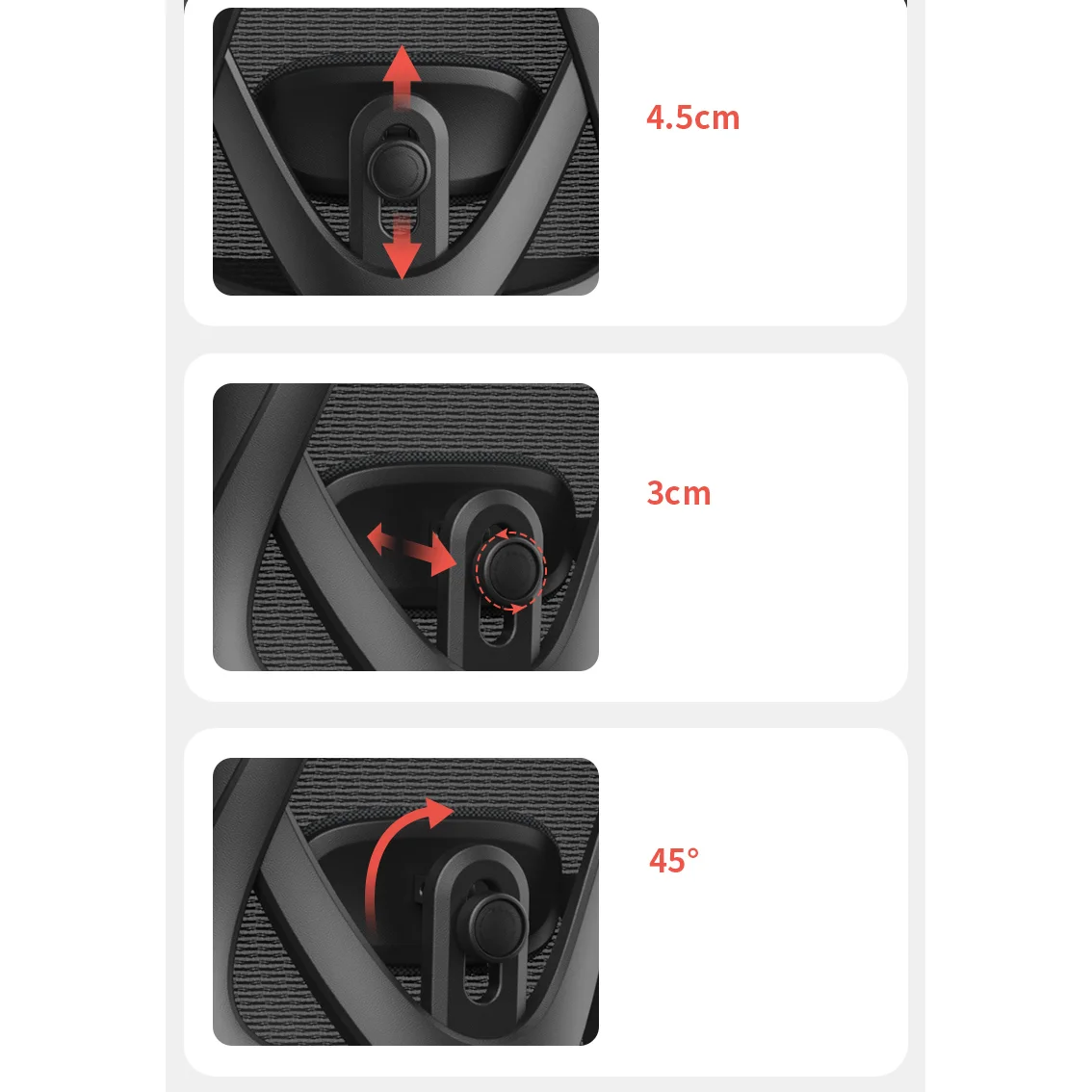 Ergonomikus irodai szék, forgószék, fekete (T15) hálós