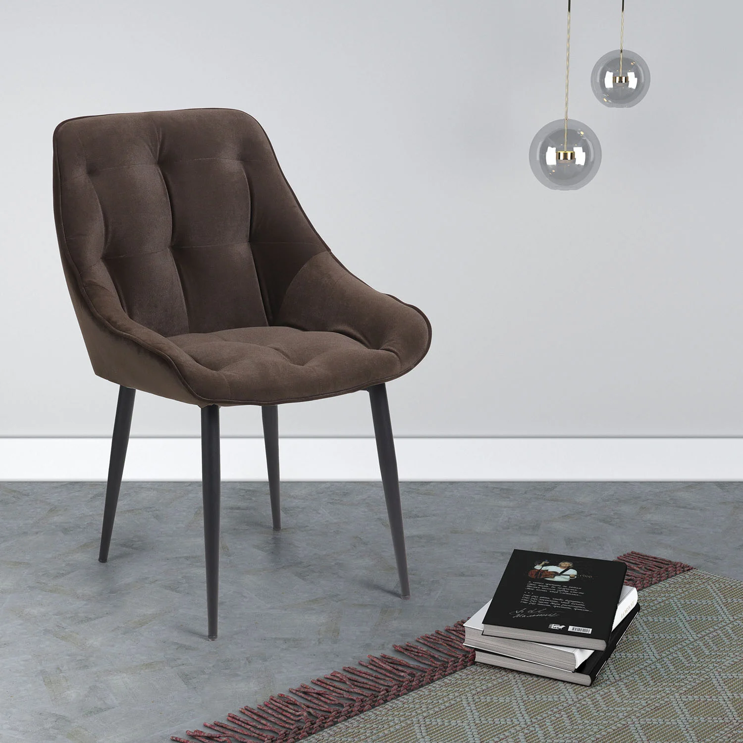 Design étkezőszék AQUILA sötétbarna 2db