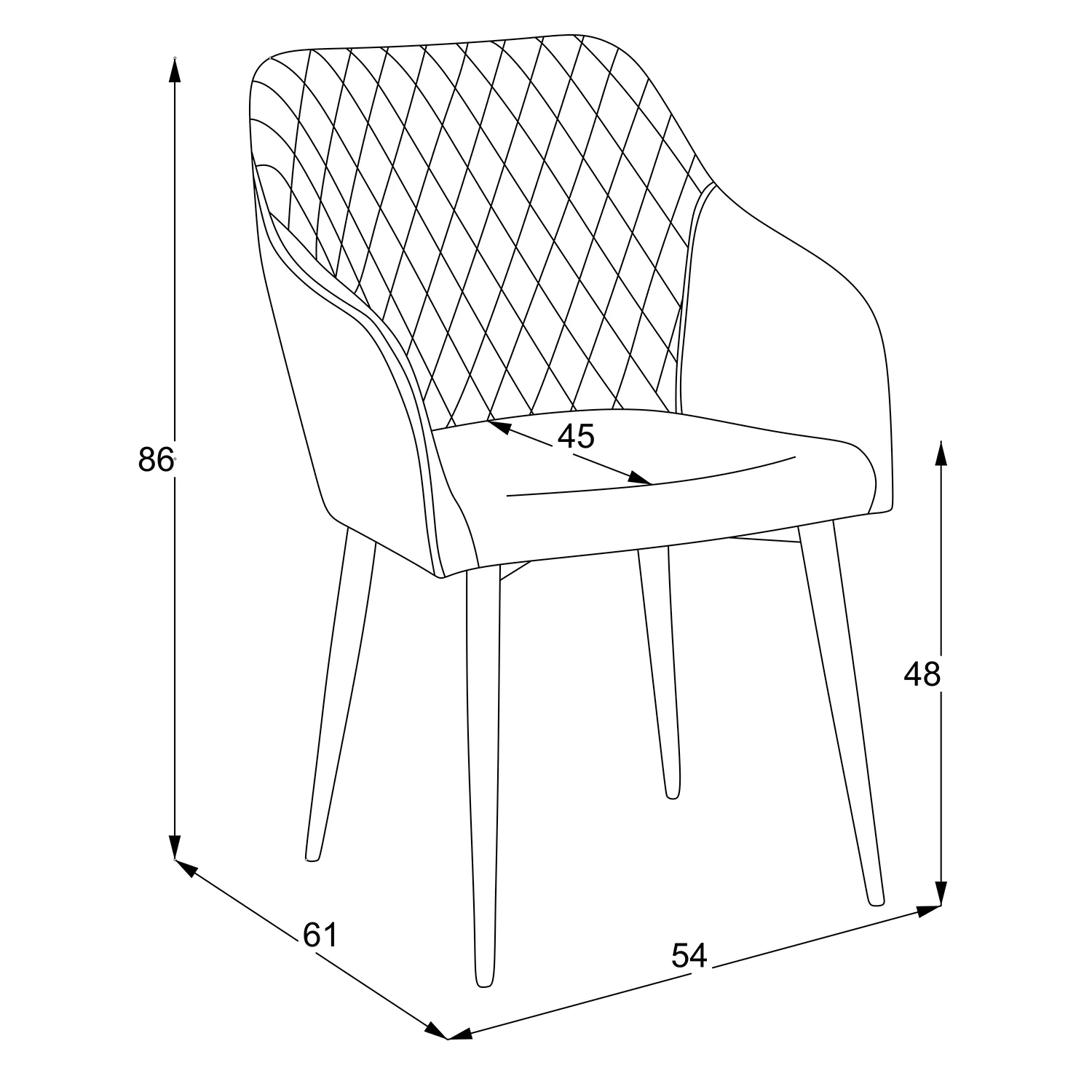 Design étkezőszék DRACO sötétbarna 2db