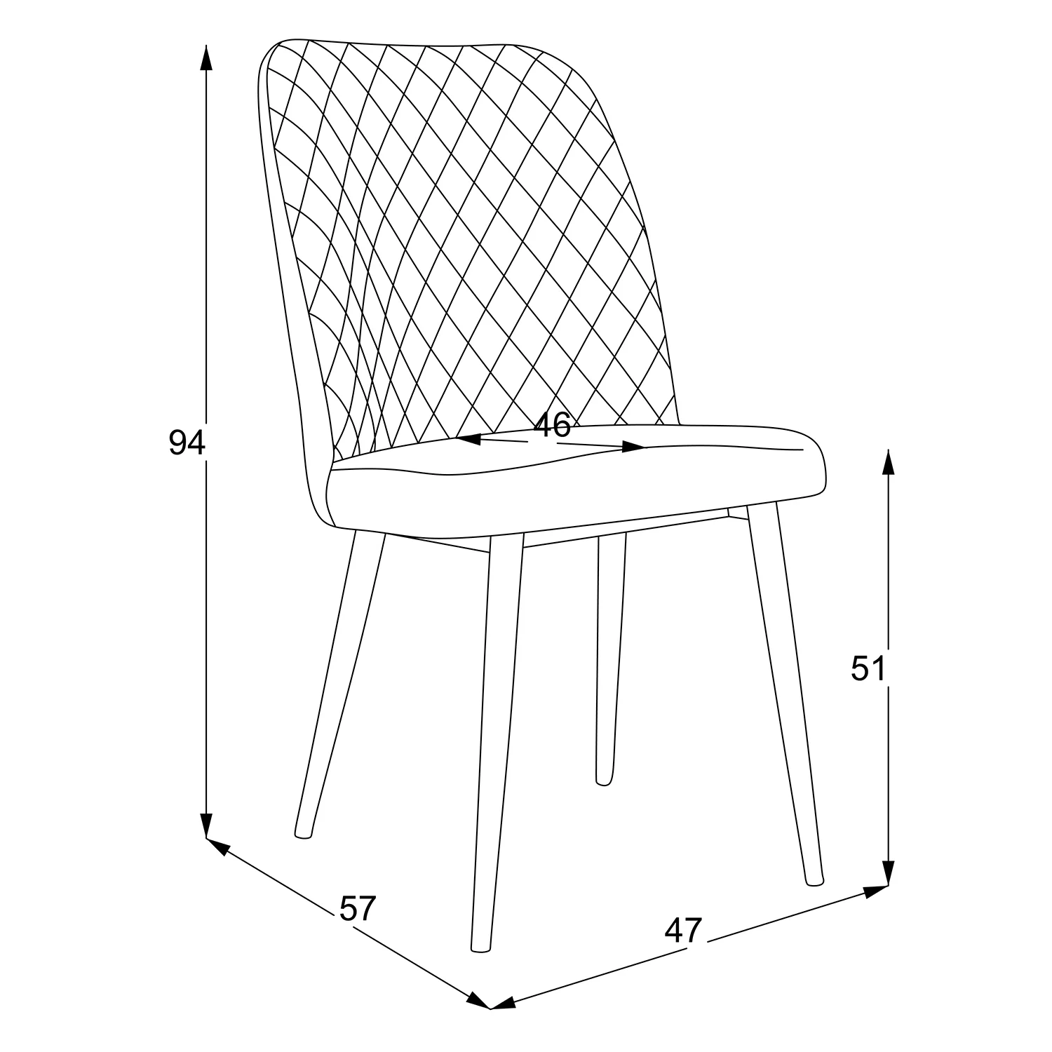 Design étkezőszék INDUS világosszürke 4db