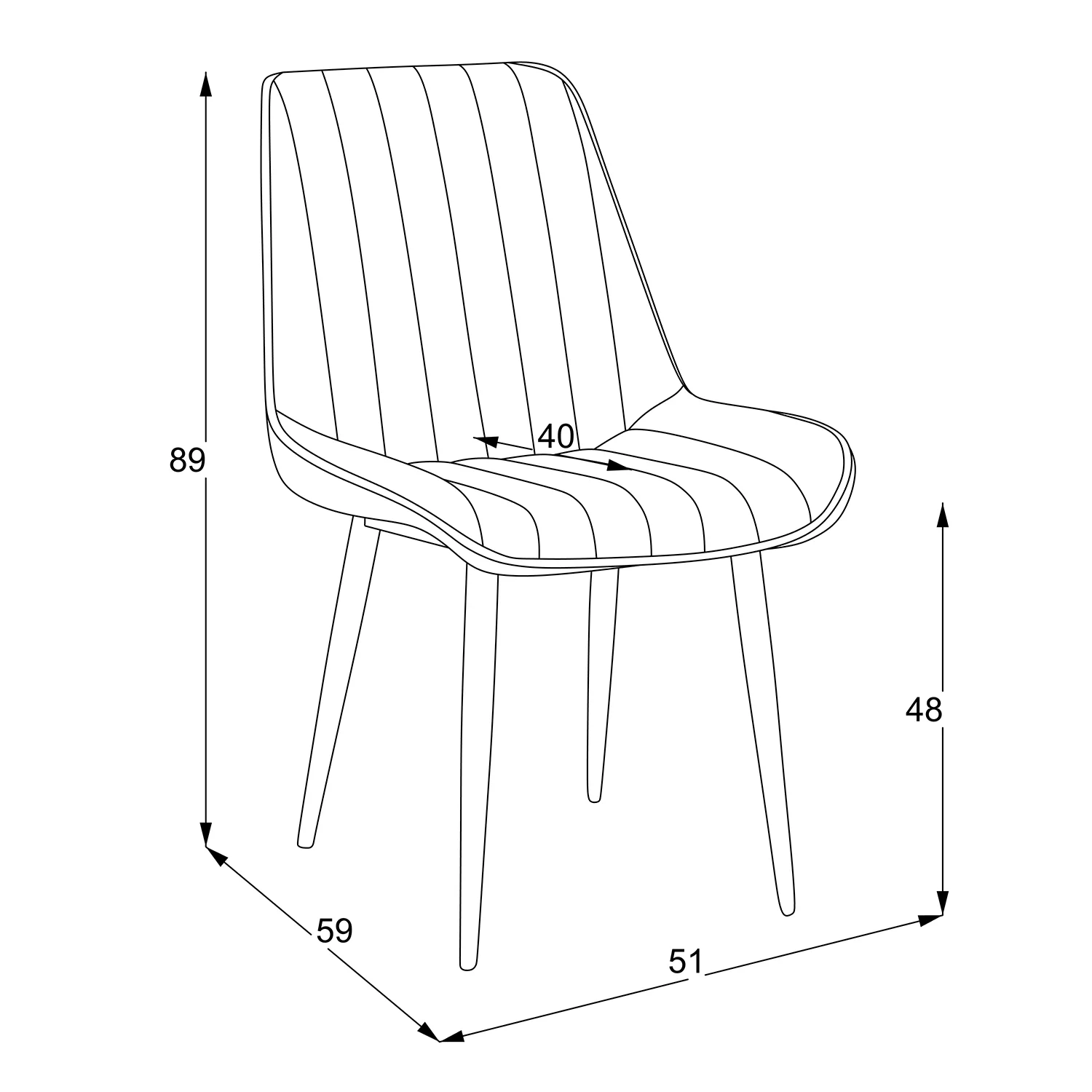 Design étkezőszék LACERTA antracit szürke 4db