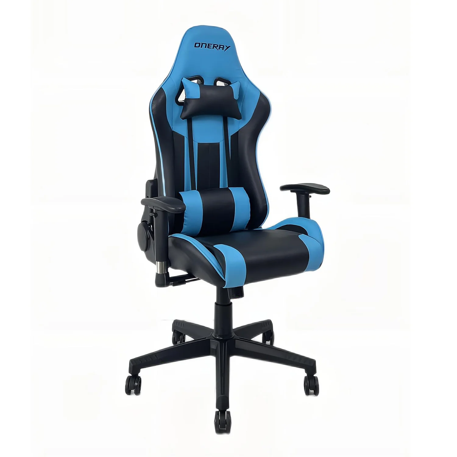Gamer szék fekete-világoskék (D0939)