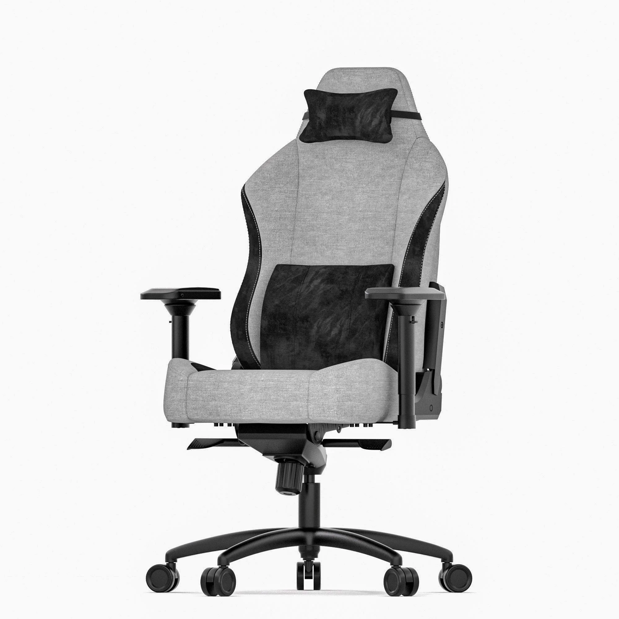 Gamer szék, irodai szék, forgószék szürke, szövet (D0930)