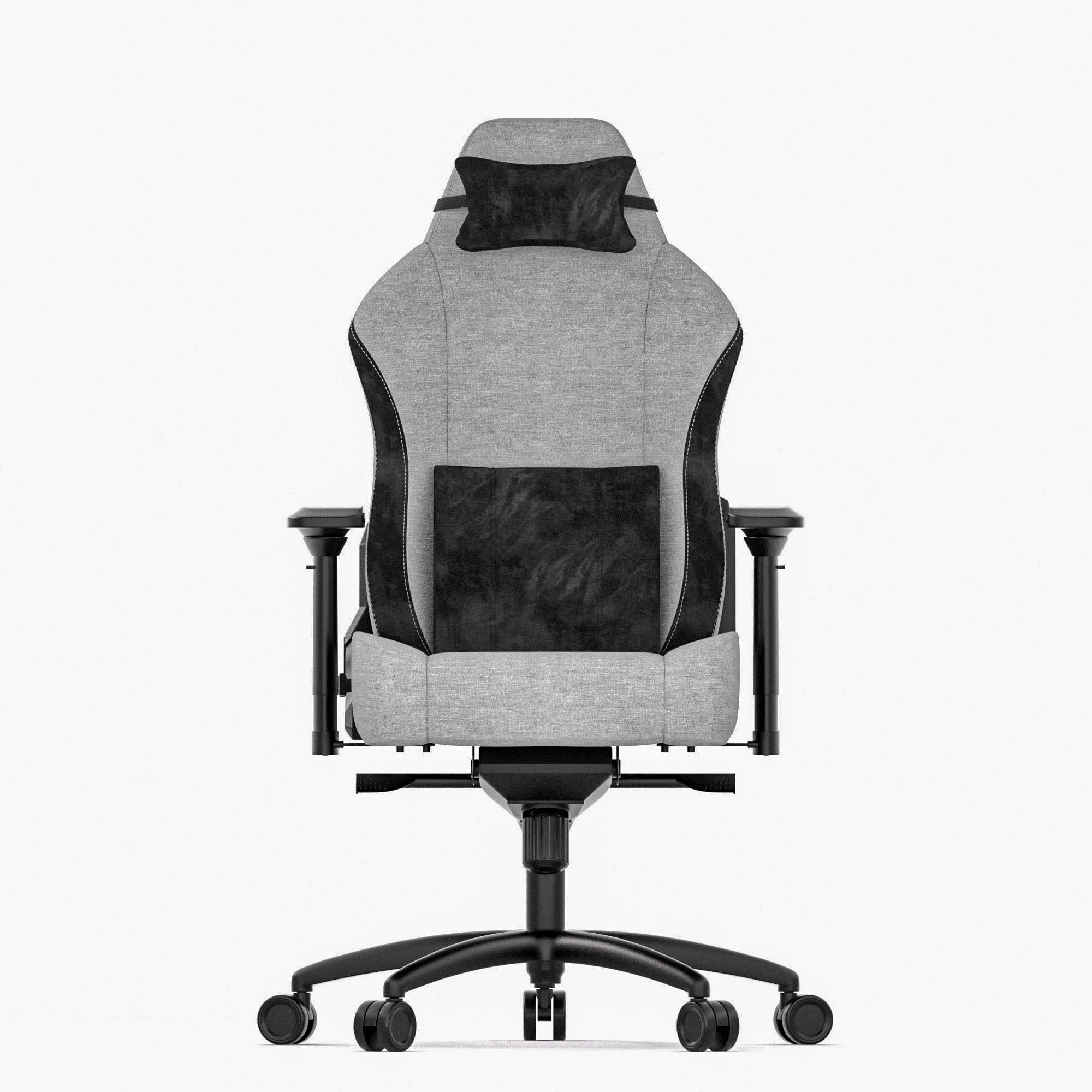 Gamer szék, irodai szék, forgószék szürke, szövet (D0930)