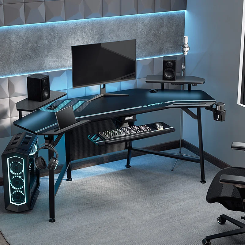 Eureka Ergonomic számítógépasztal, gamer asztal RGB világítással (ERK-AED-E70B-V3)