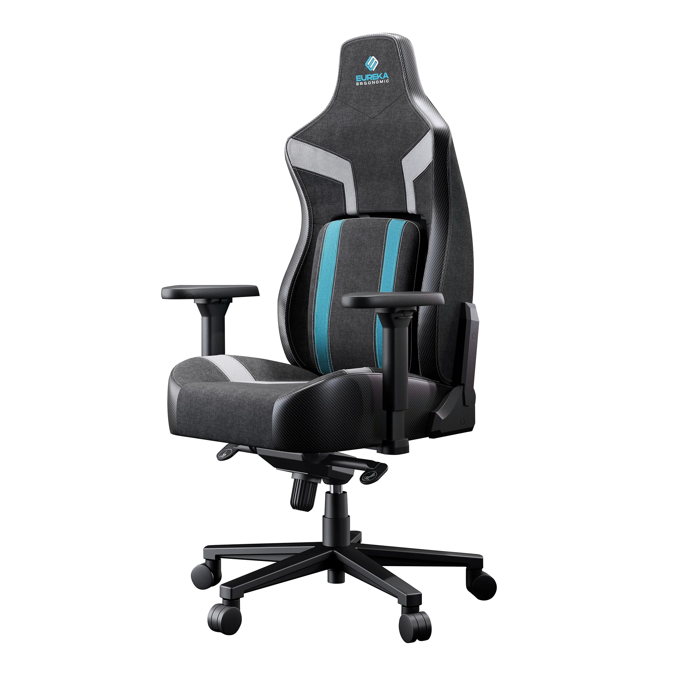 Eureka Ergonomic Python II gamer szék kék, szövet-műbőr (ERK-GC08-BU)