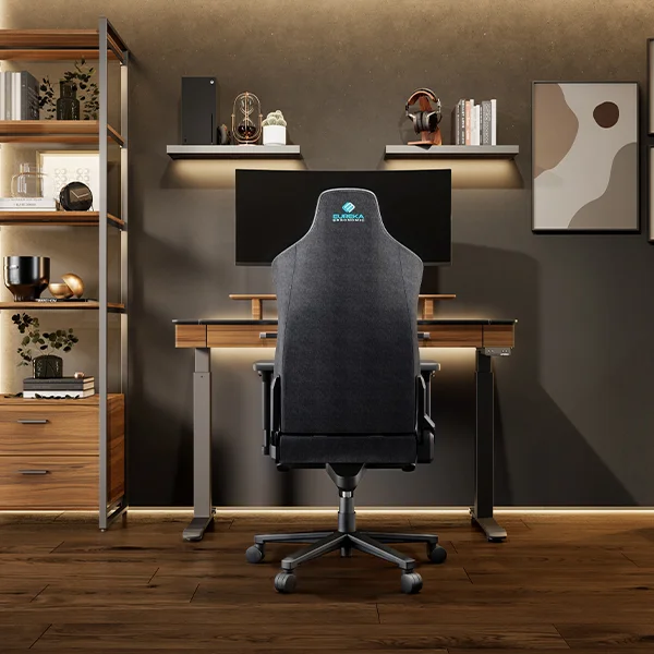 Eureka Ergonomic Python II gamer szék kék, szövet-műbőr (ERK-GC08-BU)