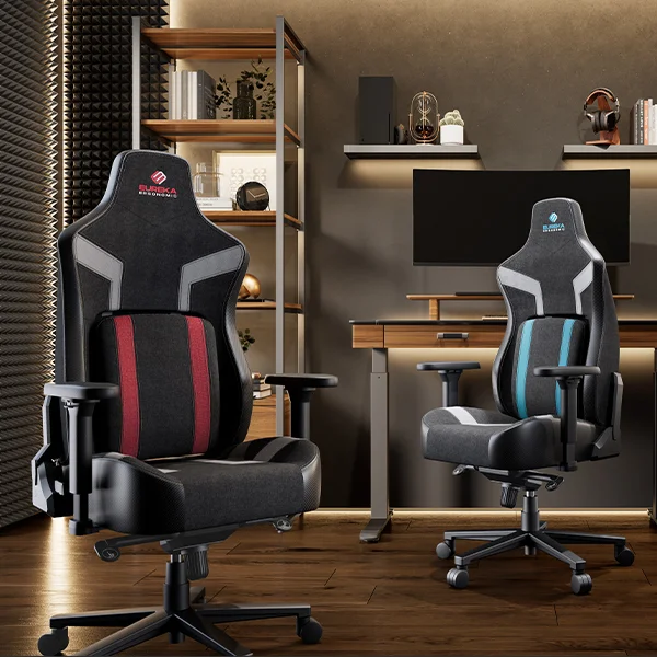 Eureka Ergonomic Python II gamer szék kék, szövet-műbőr (ERK-GC08-BU)