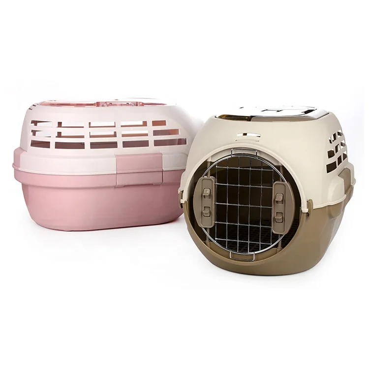 Macskahordozó, macska szállító, kisállat hordozó, szállítóbox rózsaszín (JA2305-101)