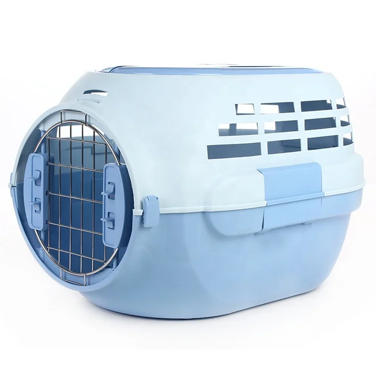 Macskahordozó, macska szállító, kisállat hordozó, szállítóbox kék (JA2305-101)