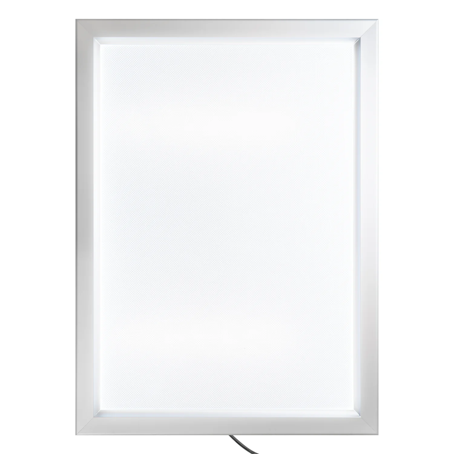 OfficeCity plakátkeret, poszterkeret fali A2 méret, ezüst 45mm-es kerettel, szögletes sarokkal, LED világítással (SFN45-A2-LIGHT-SILV)