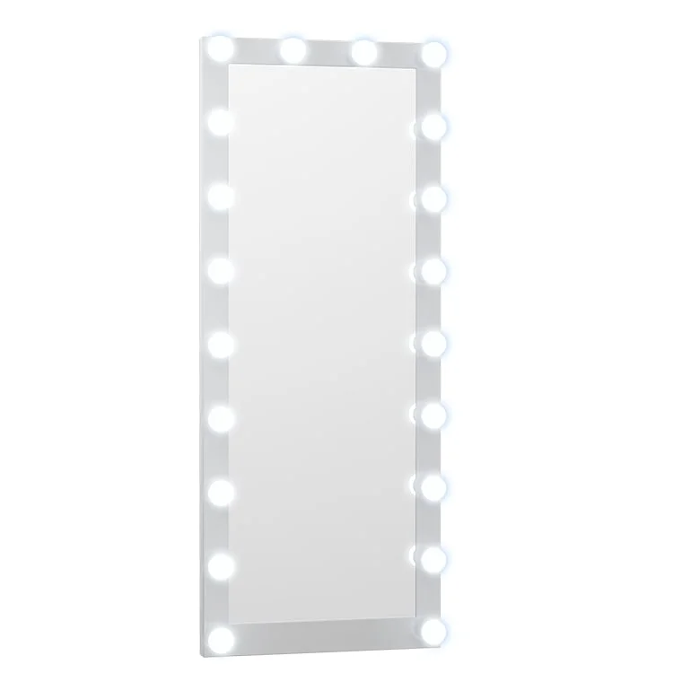 Hollywood tükör (HW-DC117-16) álló sminkes tükör fehér 20db LED izzóval, sminktükör