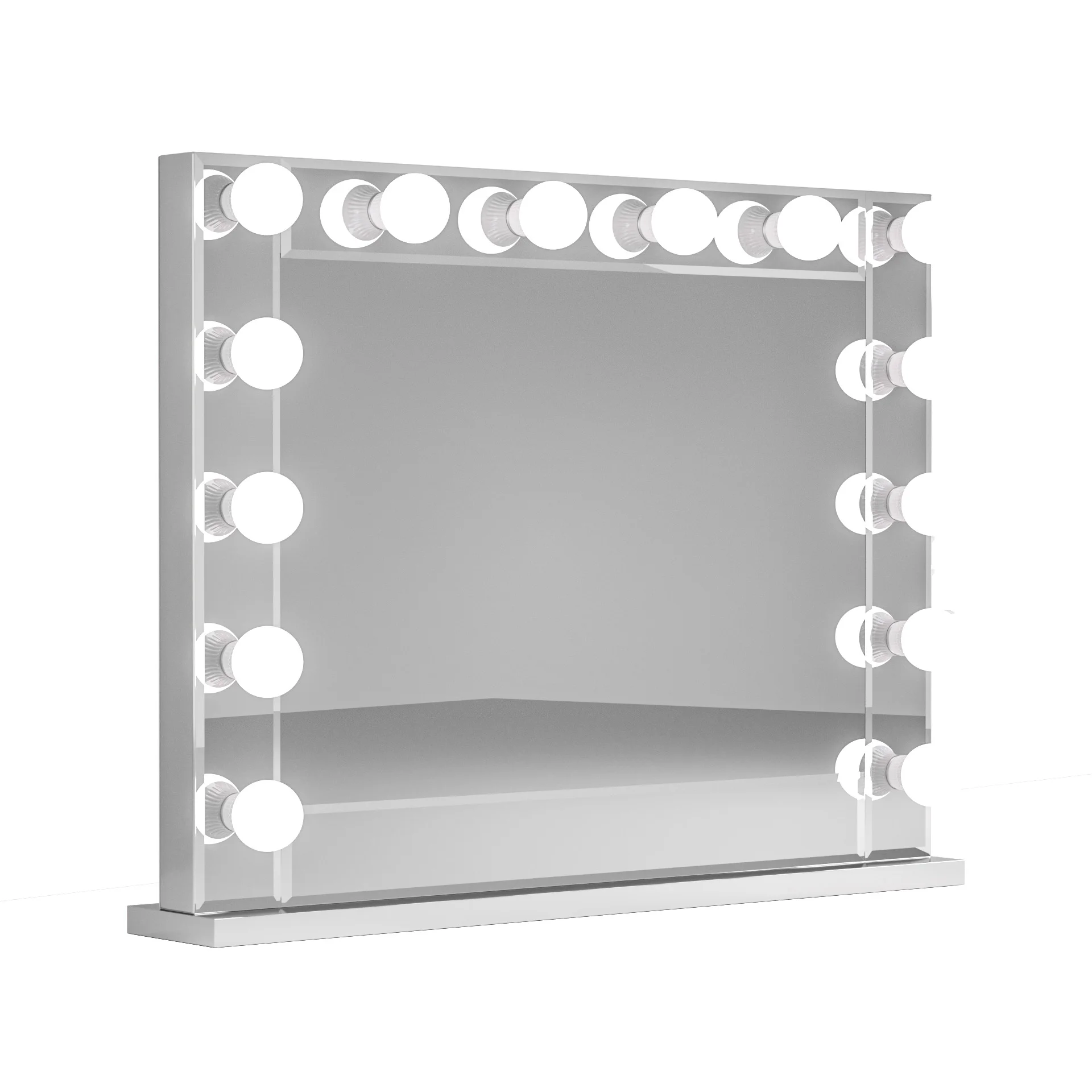 Hollywood tükör, sminkes tükör, 14x3W LED sminktükör ezüst (DC117-7)