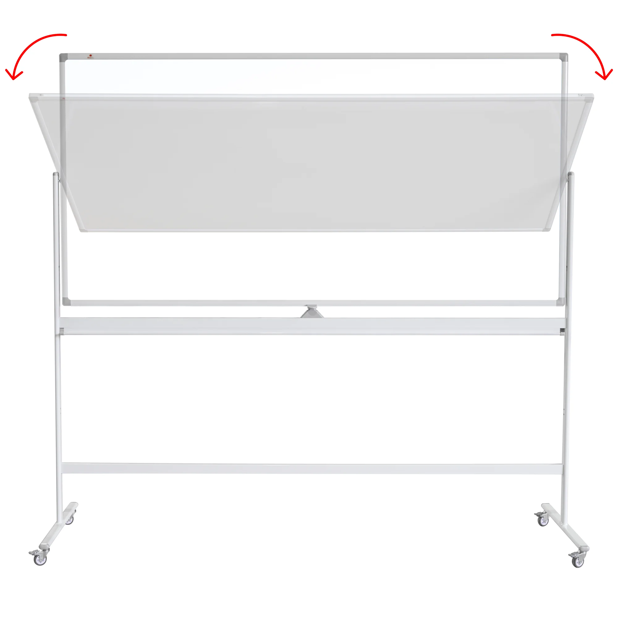 OfficeCity DSWB-200-100AT 200x100cm dupla oldalú forgatható mágnestábla átfordítható, gurulós állvánnyal