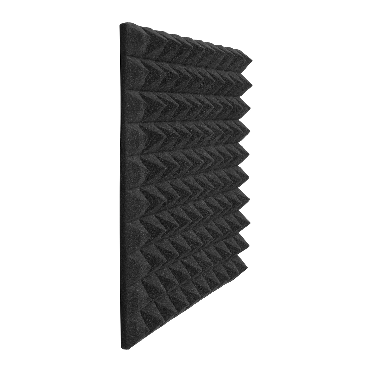 Hangelnyelő szivacs, 50x50cm, piramis, fekete, öntapadós
