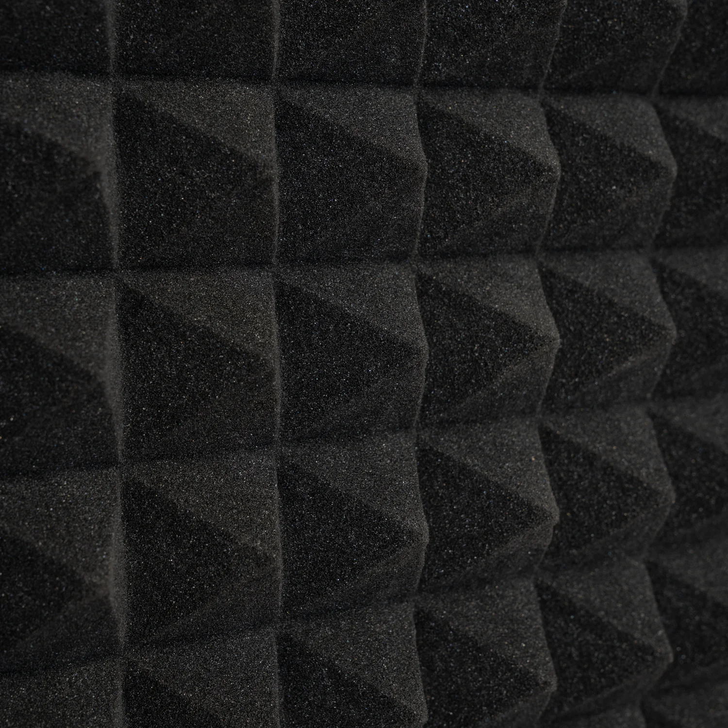 10db Hangelnyelő szivacs, 50x50cm, piramis, fekete, öntapadós