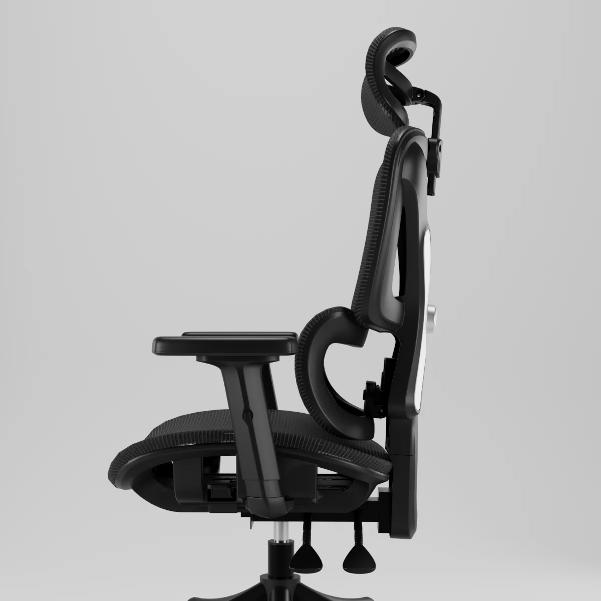 Ergonomikus irodai szék, forgószék, fekete (E07 BLACK) hálós