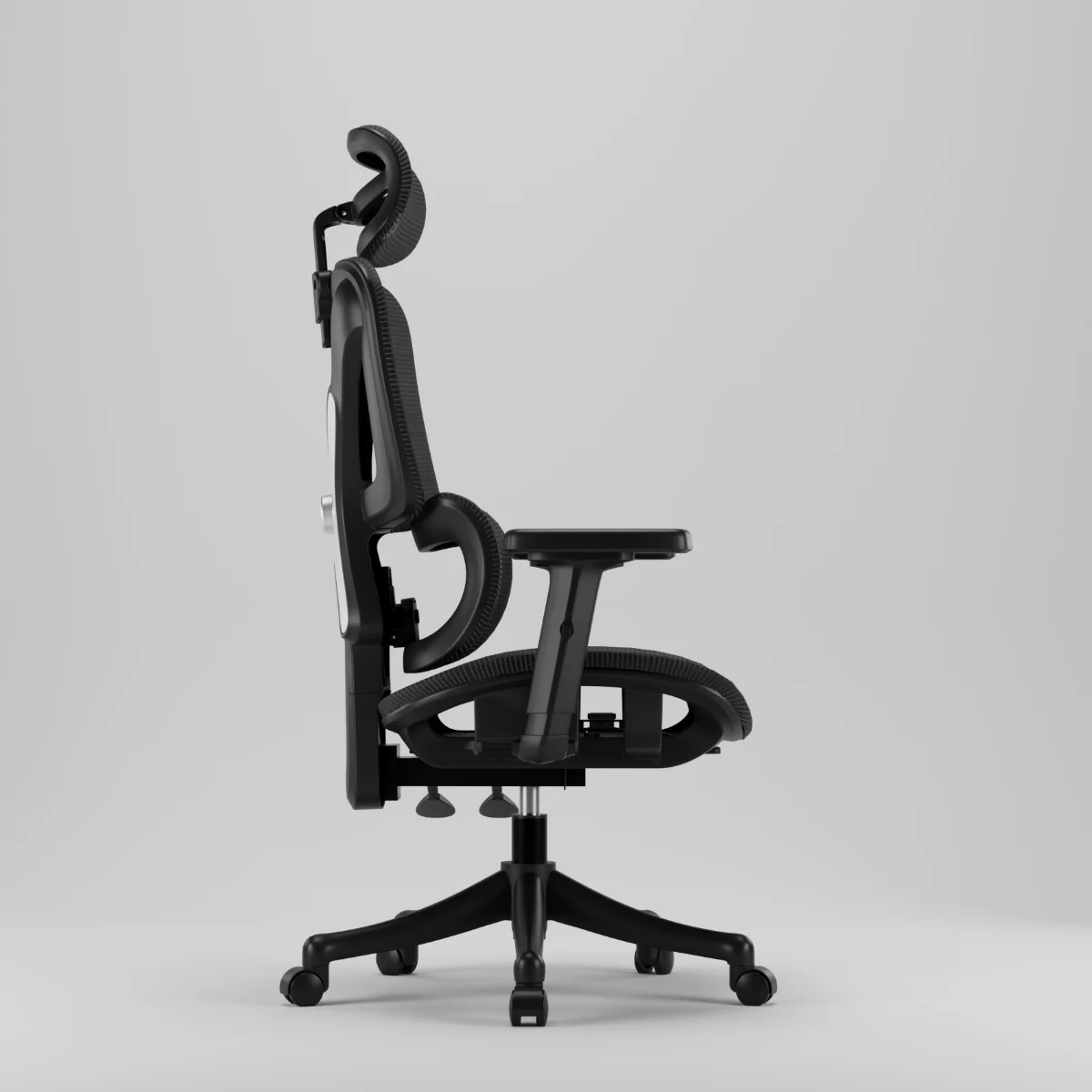 Ergonomikus irodai szék, forgószék, fekete (E07 BLACK) hálós