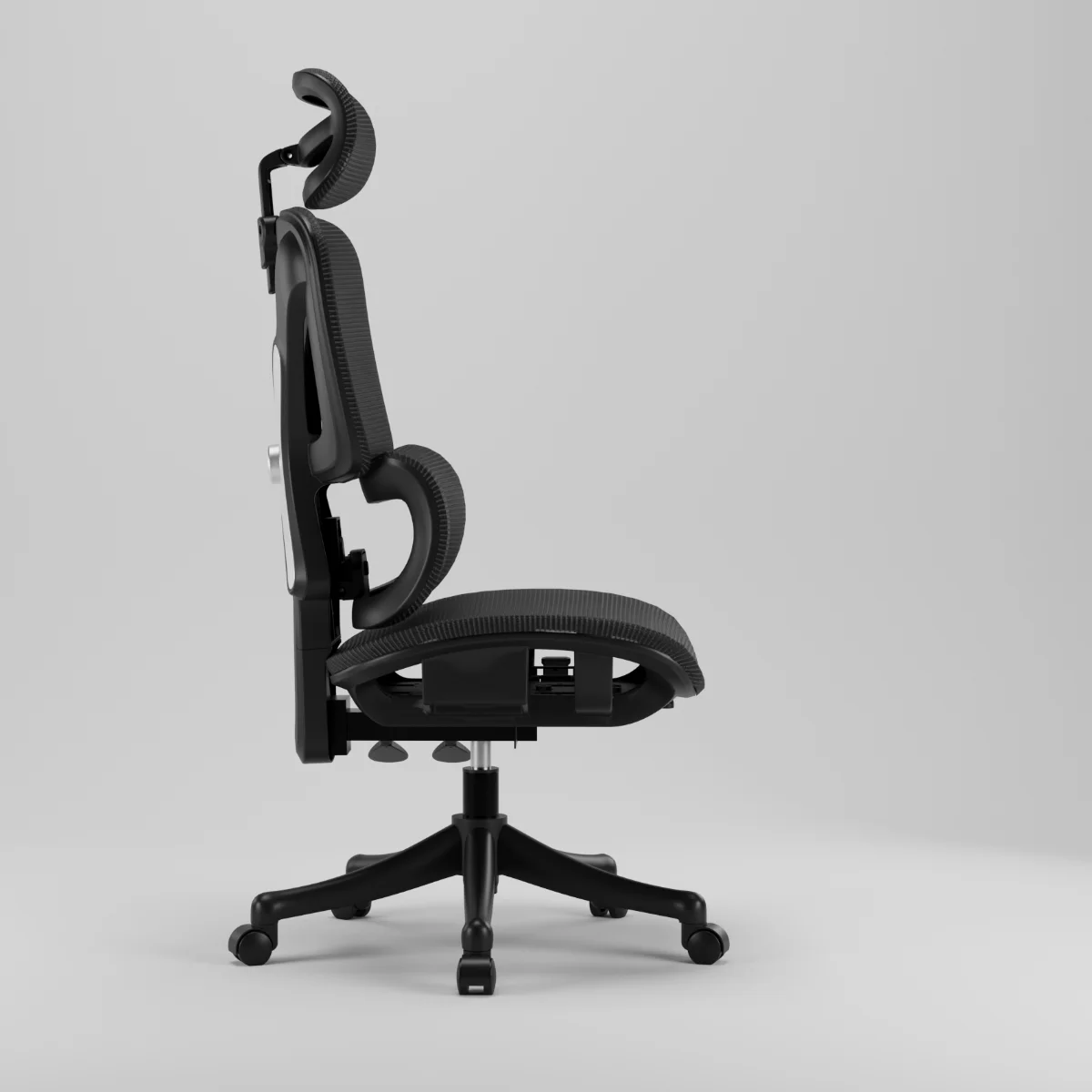 Ergonomikus irodai szék, forgószék, fekete (E07 BLACK) hálós