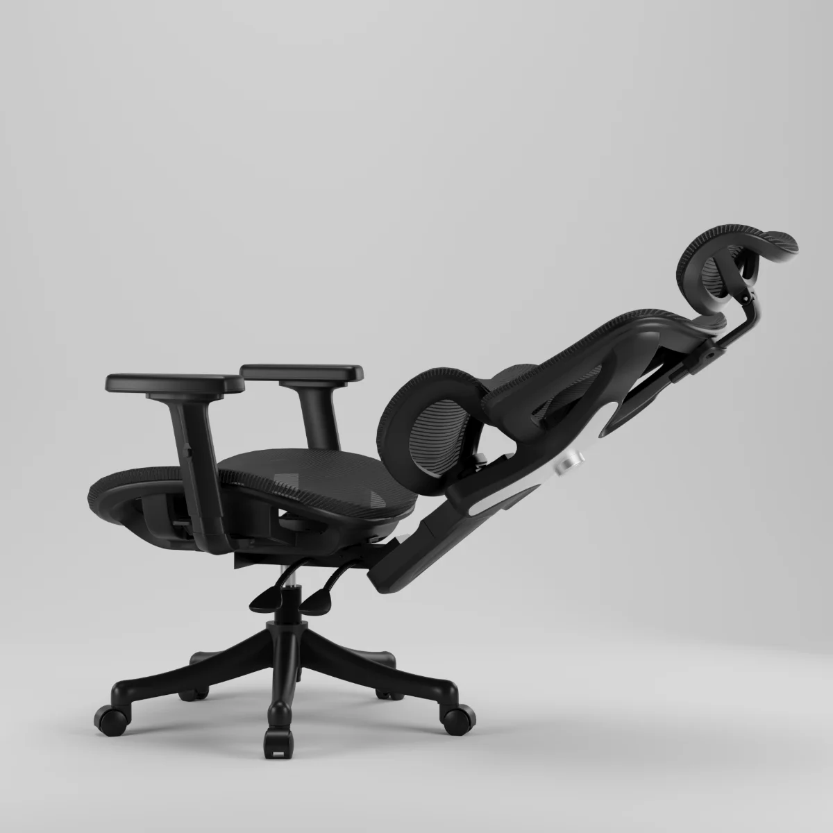 Ergonomikus irodai szék, forgószék, fekete (E07 BLACK) hálós